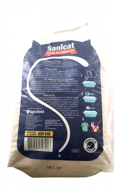 SANICAT ARENA AGLOMERANTE PREMIUM X 4 KILOS