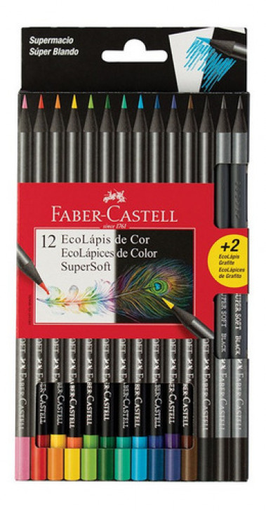 Lápices Acuarelables Lata X 12 Colores Faber Castell